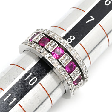 ダミアーニ DAMIANI ベルエポック ルビー レッド×ホワイトゴールド K18WG ダイヤモンド ルビー リング 指輪 DAMIANI Au750 WG ダイヤ フィルム リング 9号