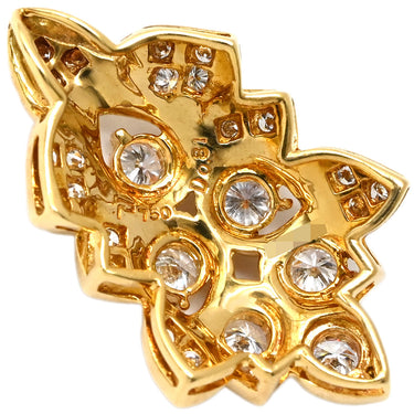 ポーラ POLA ダイヤ 0.81ct イエローゴールド K18YG ダイヤモンド ペンダントトップ Au750 18K 18金 ボタニカル 植物 リーフモチーフ