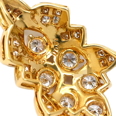 ポーラ POLA ダイヤ 0.81ct イエローゴールド K18YG ダイヤモンド ペンダントトップ Au750 18K 18金 ボタニカル 植物 リーフモチーフ