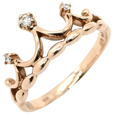 サマンサ ティアラ Samantha Tiara ティアラモチーフ ダイヤモンド ピンクゴールド K18PG ダイヤモンド リング 指輪 Au750 18K 18金 3P 9.5号