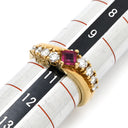 ミキモト MIKIMOTO ルビー ダイヤ レッド×イエローゴールド K18YG ルビー ダイヤモンド リング 指輪 K18YG Au750 18K 18金 ミックスカット 10.5号