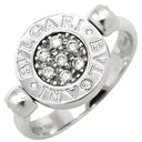 ブルガリ BVLGARI ブルガリブルガリ フリップ AN850723 ホワイトゴールド K18WG ダイヤモンド オニキス リング 指輪 Au750 18K ダイヤ オニキス 5号