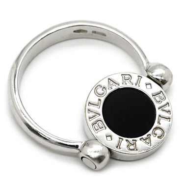 ブルガリ BVLGARI ブルガリブルガリ フリップ AN850723 ホワイトゴールド K18WG ダイヤモンド オニキス リング 指輪 Au750 18K ダイヤ オニキス 5号