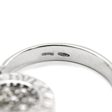 ブルガリ BVLGARI ブルガリブルガリ フリップ AN850723 ホワイトゴールド K18WG ダイヤモンド オニキス リング 指輪 Au750 18K ダイヤ オニキス 5号