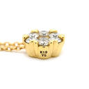 ポンテヴェキオ Ponte Vecchio パヴェダイヤ フラワーモチーフ イエローゴールド K18YG ダイヤモンド ネックレス Au750 18K 18金 7P 7石 7粒