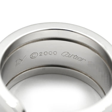 カルティエ Cartier C2リング LM ホワイトゴールド K18WG #50(JP10) リング 指輪 Cドゥ 2C 750 18K 18金 10号