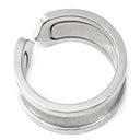 カルティエ Cartier C2リング ホワイトゴールド K18WG #49(JP9) リング 指輪 Cドゥ 2C 750WG 18K 18金 マット加工 9号