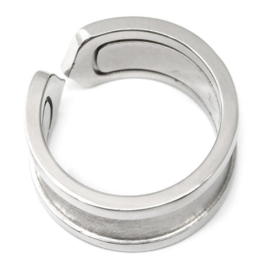 カルティエ Cartier C2リング ホワイトゴールド K18WG #49(JP9) リング 指輪 Cドゥ 2C 750WG 18K 18金 マット加工 9号