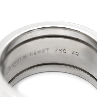 カルティエ Cartier C2リング ホワイトゴールド K18WG #49(JP9) リング 指輪 Cドゥ 2C 750WG 18K 18金 マット加工 9号