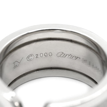 カルティエ Cartier C2リング ホワイトゴールド K18WG #49(JP9) リング 指輪 Cドゥ 2C 750WG 18K 18金 マット加工 9号