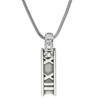 ティファニー Tiffany & Co アトラス ペンダント ダイヤモンド ホワイトゴールド K18WG ダイヤモンド ネックレス 18K 750 Ag750 ローマ数字