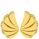 タサキ TASAKI 羽 翼 モチーフ ダイヤ イエローゴールド K18YG ダイヤモンド ピアス 18K 750 YG メレダイヤ