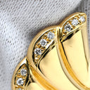 タサキ TASAKI 羽 翼 モチーフ ダイヤ イエローゴールド K18YG ダイヤモンド ピアス 18K 750 YG メレダイヤ