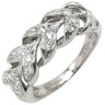ミキモト MIKIMOTO ダイヤモンド リング プラチナシルバー Pt950 ダイヤモンド リング 指輪 MIKIMOTO 0.24ct Pt950 PT リーフデザイン ツイスト 9号