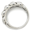 ミキモト MIKIMOTO ダイヤモンド リング プラチナシルバー Pt950 ダイヤモンド リング 指輪 MIKIMOTO 0.24ct Pt950 PT リーフデザイン ツイスト 9号