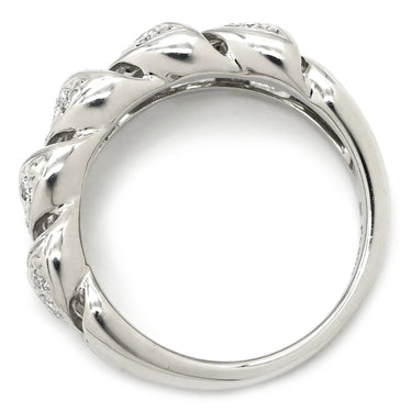 ミキモト MIKIMOTO ダイヤモンド リング プラチナシルバー Pt950 ダイヤモンド リング 指輪 MIKIMOTO 0.24ct Pt950 PT リーフデザイン ツイスト 9号