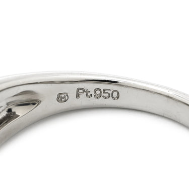 ミキモト MIKIMOTO ダイヤモンド リング プラチナシルバー Pt950 ダイヤモンド リング 指輪 MIKIMOTO 0.24ct Pt950 PT リーフデザイン ツイスト 9号