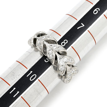 ミキモト MIKIMOTO ダイヤモンド リング プラチナシルバー Pt950 ダイヤモンド リング 指輪 MIKIMOTO 0.24ct Pt950 PT リーフデザイン ツイスト 9号