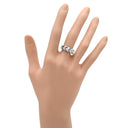 ミキモト MIKIMOTO ダイヤモンド リング プラチナシルバー Pt950 ダイヤモンド リング 指輪 MIKIMOTO 0.24ct Pt950 PT リーフデザイン ツイスト 9号