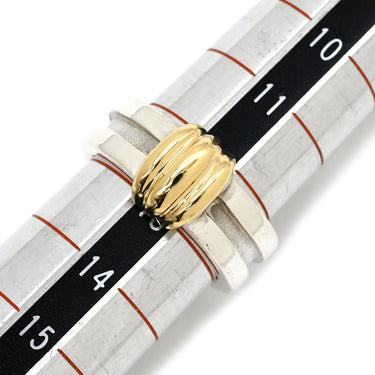 ティファニー Tiffany & Co ヴィンテージ コンビリング イエローゴールド×シルバー K18YG シルバー925 リング 指輪 T＆Co. 18K 750 YG AG925 SV925 12.5号