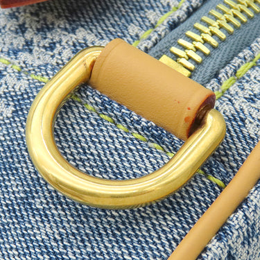 ルイヴィトン LOUIS VUITTON チェス メッセンジャー N40706 ブルー レザー ダミエデニム 2WAYバッグ ゴールド金具 ハンドハッグ ショルダー 青