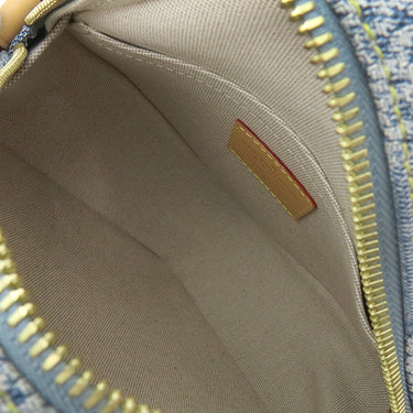 ルイヴィトン LOUIS VUITTON チェス メッセンジャー N40706 ブルー レザー ダミエデニム 2WAYバッグ ゴールド金具 ハンドハッグ ショルダー 青