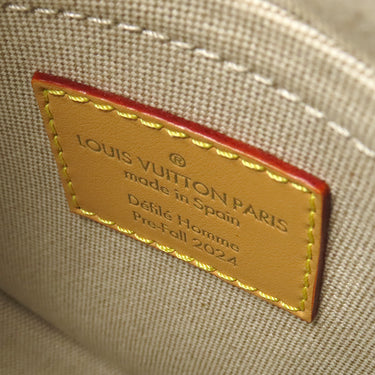 ルイヴィトン LOUIS VUITTON チェス メッセンジャー N40706 ブルー レザー ダミエデニム 2WAYバッグ ゴールド金具 ハンドハッグ ショルダー 青