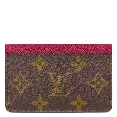 ルイヴィトン LOUIS VUITTON ポルトカルト サーンプル M60703 フューシャ モノグラムキャンバス カードケース 茶 ピンク カード入れ