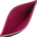 ルイヴィトン LOUIS VUITTON ポルトカルト サーンプル M60703 フューシャ モノグラムキャンバス カードケース 茶 ピンク カード入れ