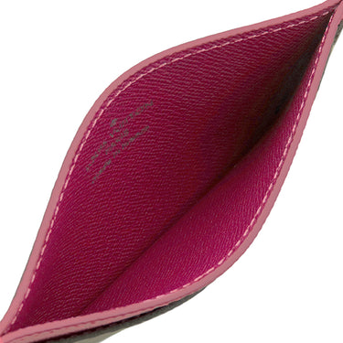 ルイヴィトン LOUIS VUITTON ポルトカルト サーンプル M60703 フューシャ モノグラムキャンバス カードケース 茶 ピンク カード入れ