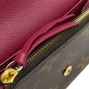 ルイヴィトン LOUIS VUITTON ポルトモネ ロザリ M41939 フューシャ モノグラムキャンバス コインケース ゴールド金具 茶 小銭入れ ミニウォレット