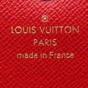 ルイヴィトン LOUIS VUITTON ポルトフォイユ エミリー N63544 ルージュ ダミエキャンバス 長財布 ゴールド金具 茶 赤 二つ折り