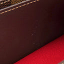 ルイヴィトン LOUIS VUITTON ポルトフォイユ エミリー N63544 ルージュ ダミエキャンバス 長財布 ゴールド金具 茶 赤 二つ折り