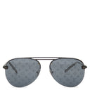 ルイヴィトン LOUIS VUITTON クロックワイズ 60□14 Z1019E ダークガンモノグラム メタル サングラス ブラック金具 黒 イニシャル刻印入り