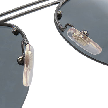 ルイヴィトン LOUIS VUITTON クロックワイズ 60□14 Z1019E ダークガンモノグラム メタル サングラス ブラック金具 黒 イニシャル刻印入り
