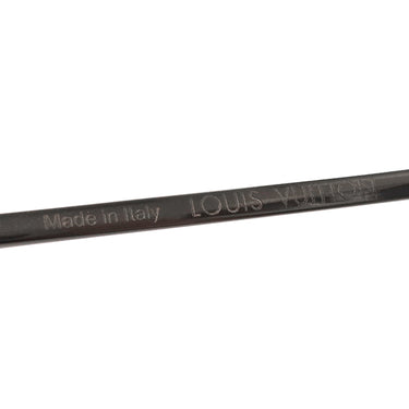 ルイヴィトン LOUIS VUITTON クロックワイズ 60□14 Z1019E ダークガンモノグラム メタル サングラス ブラック金具 黒 イニシャル刻印入り