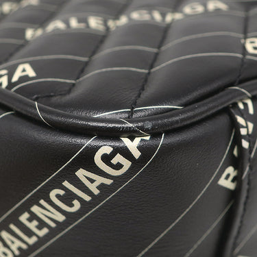 グッチ GUCCI GGマーモント ミディアム バレンシアガコラボ 443497 ブラック レザー ショルダーバッグ ヴィンテージ金具 ザ ハッカー プロジェクト キルティング