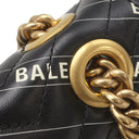 グッチ GUCCI GGマーモント ミディアム バレンシアガコラボ 443497 ブラック レザー ショルダーバッグ ヴィンテージ金具 ザ ハッカー プロジェクト キルティング