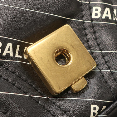 グッチ GUCCI GGマーモント ミディアム バレンシアガコラボ 443497 ブラック レザー ショルダーバッグ ヴィンテージ金具 ザ ハッカー プロジェクト キルティング