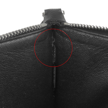 プラダ PRADA クジラプリント サフィアーノ ブラック レザー 2WAYバッグ シルバー金具 クラッチ ショルダー 黒 トライアングルロゴ くじら