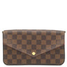 ルイヴィトン LOUIS VUITTON ポシェット フェリシー N63032 ダミエエベヌ ダミエキャンバス チェーンウォレット ゴールド金具 茶 赤 ショルダーバッグ