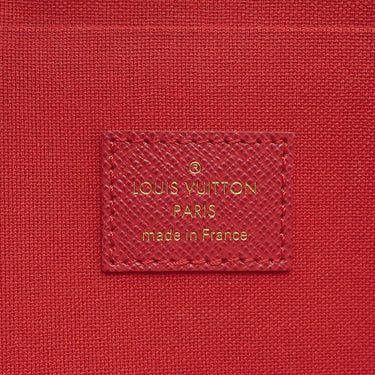 ルイヴィトン LOUIS VUITTON ポシェット フェリシー N63032 ダミエエベヌ ダミエキャンバス チェーンウォレット ゴールド金具 茶 赤 ショルダーバッグ