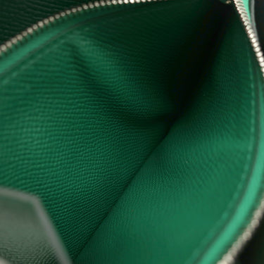 エルメス HERMES コンスタンス コンパクト ヴェールヴェルティゴ ヴォーエプソン 二つ折り財布 シルバー金具 緑 コンパクトウォレット