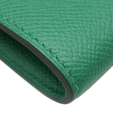 エルメス HERMES コンスタンス コンパクト ヴェールヴェルティゴ ヴォーエプソン 二つ折り財布 シルバー金具 緑 コンパクトウォレット