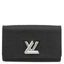 ルイヴィトン LOUIS VUITTON ポルトフォイユ ツイスト M62038 ノワール エピレザー 長財布 シルバー金具 チェーンショルダー 黒