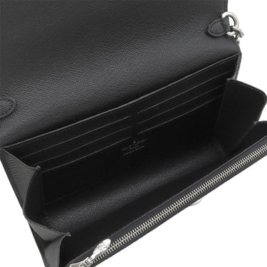 ルイヴィトン LOUIS VUITTON ポルトフォイユ ツイスト M62038 ノワール エピレザー 長財布 シルバー金具 チェーンショルダー 黒