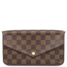 ルイヴィトン LOUIS VUITTON ポシェット フェリシー N40492 ダミエエベヌ ダミエキャンバス チェーンウォレット ゴールド金具 チェーンショルダー ポーチ 茶 赤