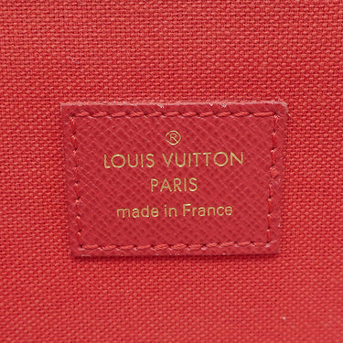 ルイヴィトン LOUIS VUITTON ポシェット フェリシー N40492 ダミエエベヌ ダミエキャンバス チェーンウォレット ゴールド金具 チェーンショルダー ポーチ 茶 赤