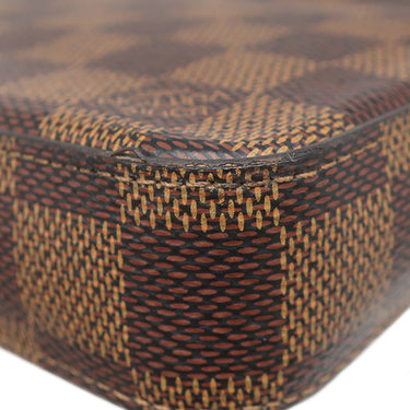 ルイヴィトン LOUIS VUITTON ポシェット フェリシー N40492 ダミエエベヌ ダミエキャンバス チェーンウォレット ゴールド金具 チェーンショルダー ポーチ 茶 赤