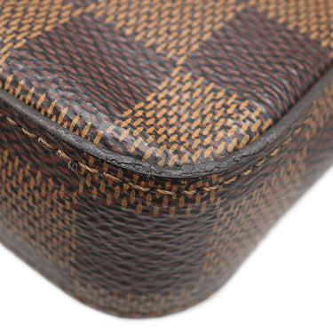 ルイヴィトン LOUIS VUITTON ポシェット フェリシー N40492 ダミエエベヌ ダミエキャンバス チェーンウォレット ゴールド金具 チェーンショルダー ポーチ 茶 赤
